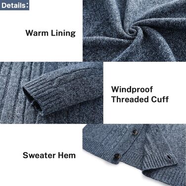 Чоловічий светр з коміром-стійкою, однорядна в'язана кофта для осені та зими (темно-синій, XL)