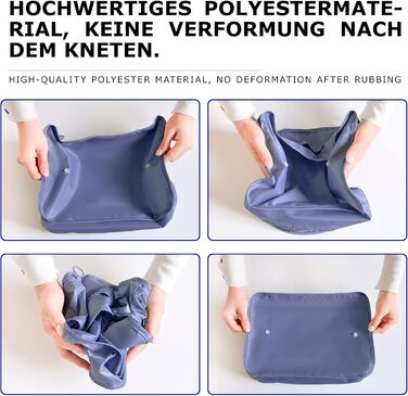 Органайзер для валізи BillyBath, набір з 8 частин: кубики для пакування, чохли для одягу, мішечки для взуття, органайзери для косметики, синій