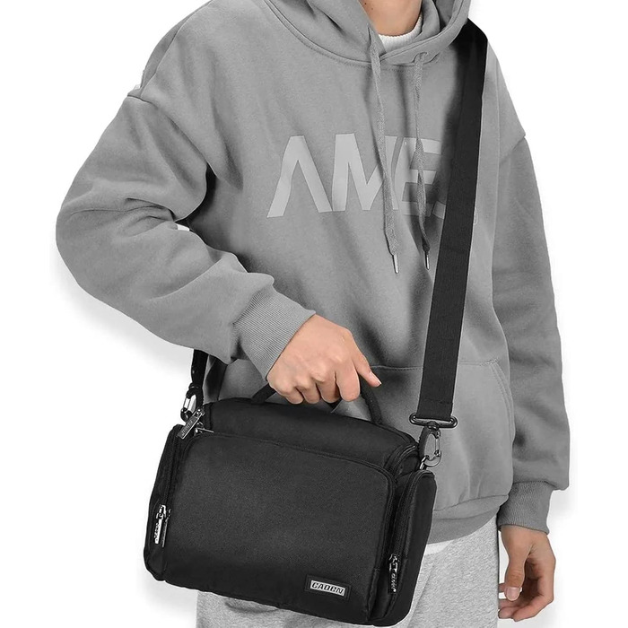 Сумка для камери CADeN: водонепроникна, для Canon, Nikon, Sony SLR/DSLR, об'єктиви та аксесуари, чорна, L