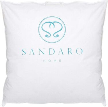 Подушка Sandaro Home з гусячого пуху 80x80 см, 1100 г, натуральна, сертифікат Öko-Tex