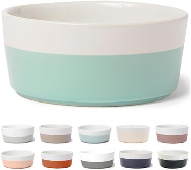 Миска для собак Waggo Dipper Ceramic - велика, м'ятного кольору, для всіх порід, міцна та довговічна, придатна для миття в посудомийній машині