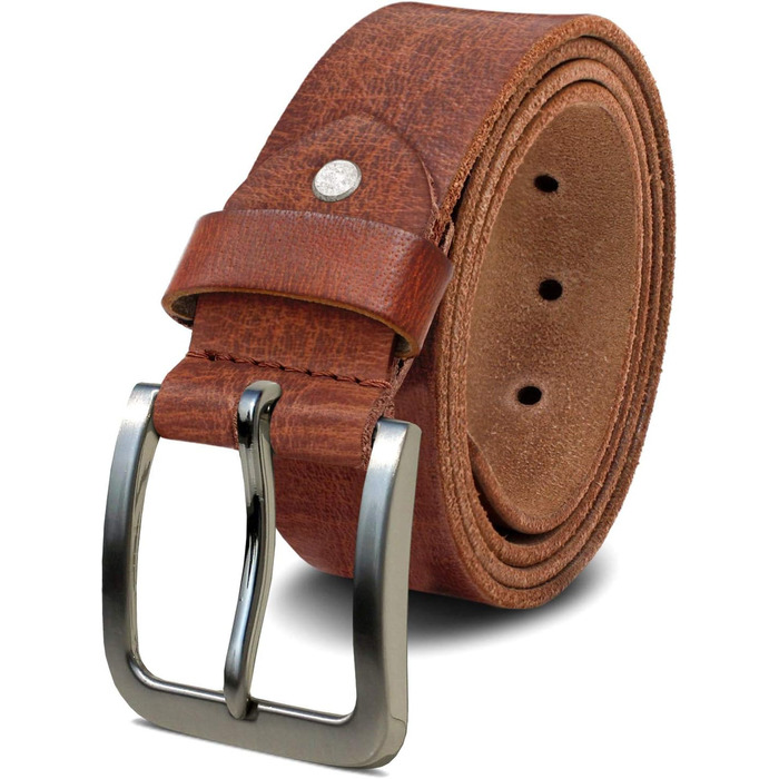 Жіночий шкіряний ремінь ROYALZ Vintage 38 мм, колір коньяк, ширина 85 см (загальна довжина 100 см)