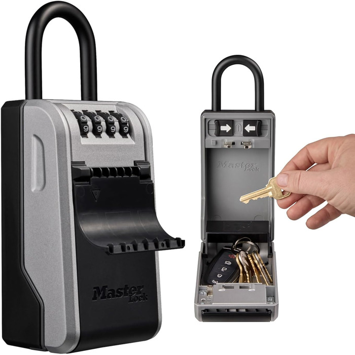 Master Lock Wall Mounted Outdoor Key Safe - XL with Shackle