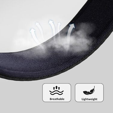 Нашийник для собак Didog з нейлону, м'який, з металевою застібкою, для великих, середніх собак, чорний, L (38-58 см)