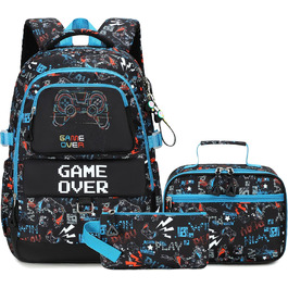 Набір шкільних рюкзаків Makukke для підлітків, геймерський дизайн, з ланч-боксом та пеналом