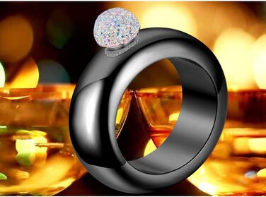 Набір флакончиків Qingo: флакон, браслет, перстень, нержавіюча сталь 304, 100 мл, чорний з кришкою зі стразами