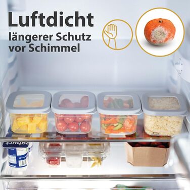 Набір контейнерів для зберігання продуктів [12 шт] Антрацит - Складні, економія місця для кухні, герметичні склянки для борошна, контейнери для їжі, Vorratsbehälter, коробочки для зберігання (Білий / Світло-сірий 6x 1000мл)
