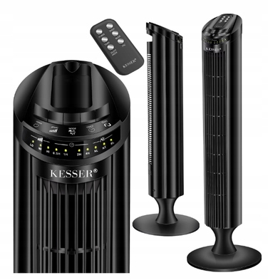 Колонний вентилятор Kesser, чорний