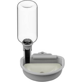 Автоматична поїлка для собак у клітку, 480мл, антиперелив, фонтанчик для собак, котів та кроликів (сірий)