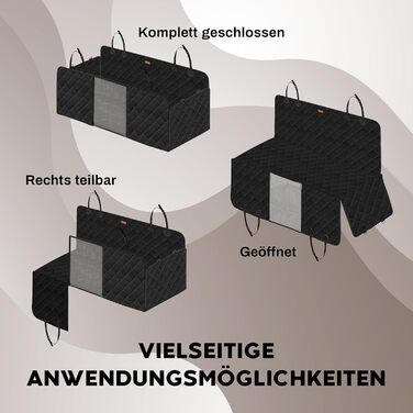 Захист для заднього сидіння автомобіля для собак Hainberger: водовідштовхувальний, анти-царапин, з боковим захистом та віконцем, 137x147 см