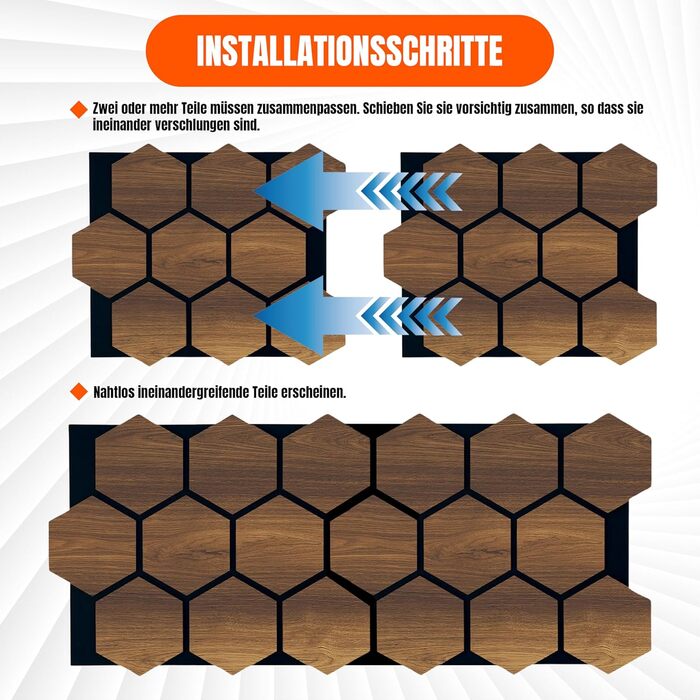 Акустичні настінні панелі AS Country Stone Barok з натурального дерева, 80x65 см, набір 4 шт. — звукоізоляційні декоративні панелі для офісу та дому