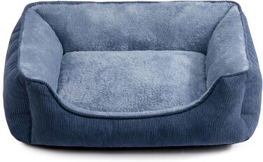 Ліжко для котів та собак Hollypet, м'яке, дихаюче, 55x45x15 см, блакитно-сіре