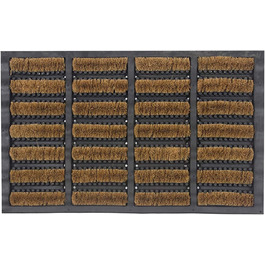 LSC Tuff Scrape Doormat, durable outdoor doormats, removes grass, mud, and dirt, 100% natural coconut fiber bristles with rubber backing, machine washable, non-slip doormats, large (nbs 1
