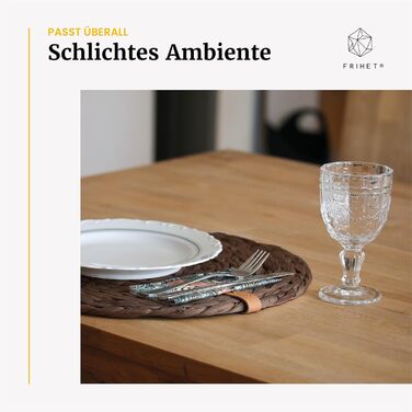 Oslo Table Setting Set Round Water Hyacinth Natural - (6, 38cm brown)