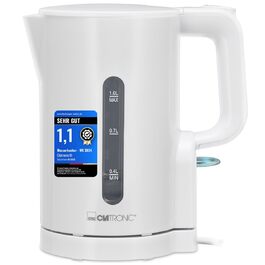Електричний чайник Clatronic WK 3834 білий: 1л, 900W, BPA Free, захист від перегріву