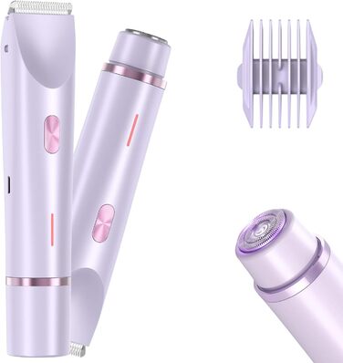 Електричний жіночий триммер для бікіні 2-в-1 Intimrasierer, фіолетовий