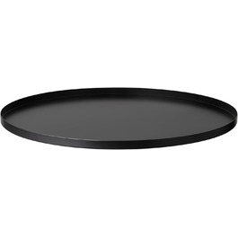 Blomus Tray -Peasy- Stainless Steel Serving Tray | Decorative Round Tray with Rim ⌀ 38cm (L, Black)