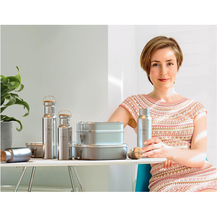 Stainless Steel Lunch Box Premium | Large 1200ml | 5 DEKO-colored rings + DualCham replacement seal = Leak-proof + 2 dividers = 3 compartments | Kids & Adults