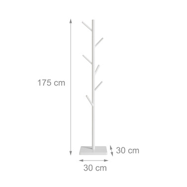 Relaxdays Bamboo Coat Rack with 8 Hooks