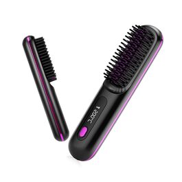 Портативний випрямляч для волосся Go Brush Pro з іонізацією, USB, 3 режими, LED-дисплей, MCH кераміка, чорний