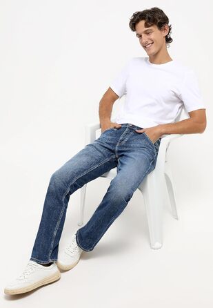 Джинси чоловічі MUSTANG Michigan Straight 34W/32L світло-потерті, оригінал