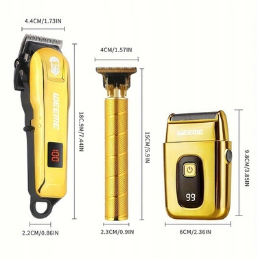 Професійна бездротова машинка для стрижки Wet&Dry, USB, набір 11 в 1