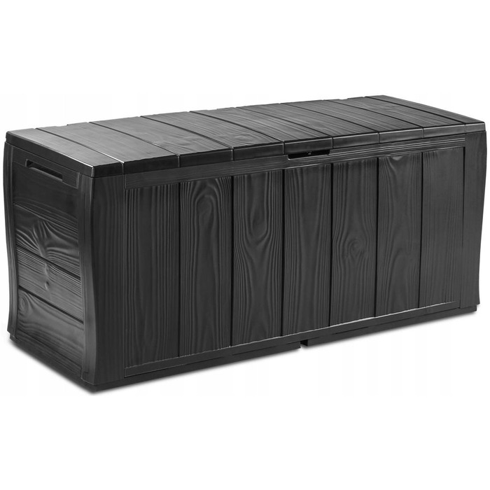 Садовий бокс із пластику, 270 л, чорний