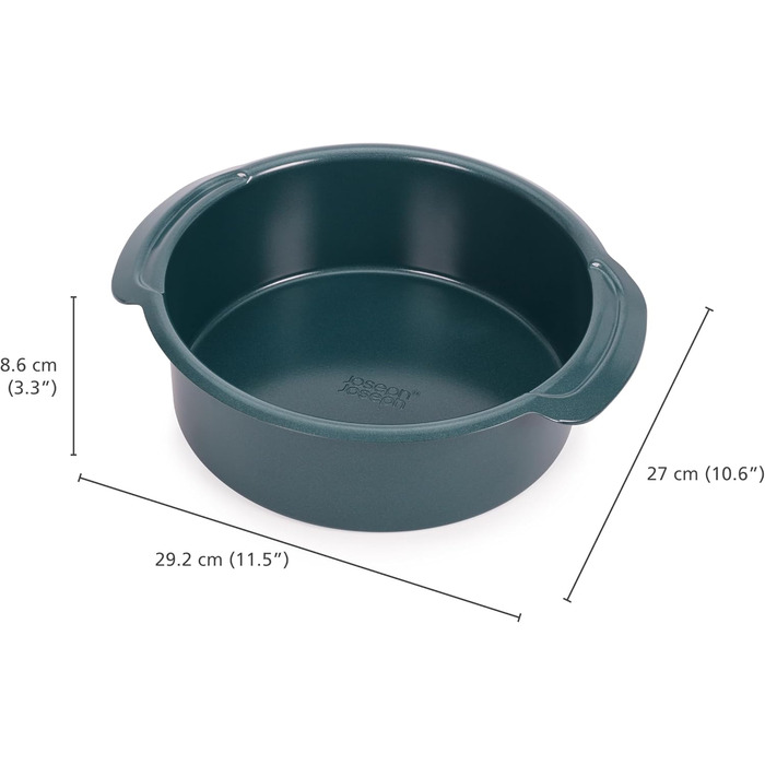 Форма для випікання Joseph Nest Bake 23 см, антипригарна, кругла, з ручками, сталева, компактна