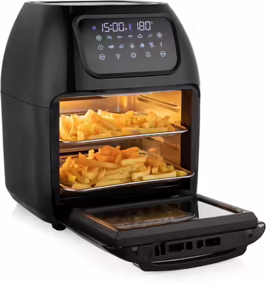 Tristar Hot Air Fryer 10 L, oil-free baking, 10 programs, touchscreen, dishwasher-safe parts, non-stick coating, including accessories, 1800 W, Airfryer FR-6964 Hot Air Fryer and Oven 10L