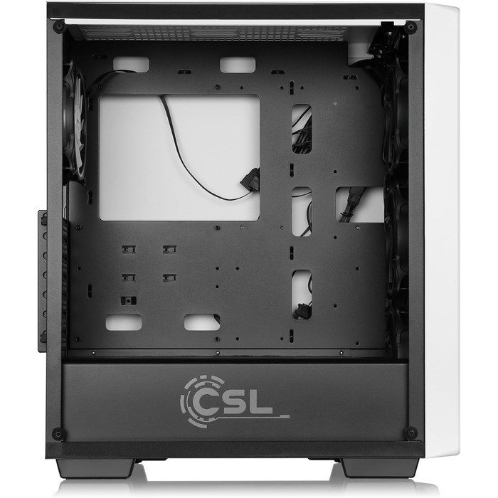 Корпус для ігрового ПК VITRUM PRO - Midi Tower, білий, RGB підсвічування, скло, вентилятори, ATX/mATX/Mini-ITX