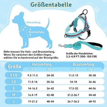 Шлейка для собак SlowTon з повідком, анти-тягуча, регульована, світловідбиваюча, для цуценят, собак середніх та малих порід, зелена (XS, світло-зелена)