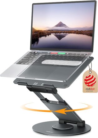 NULAXY Adjustable Laptop Stand - 360° Swivel Base, Height Adjustable up to 20
