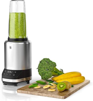 WMF Kult Pro Multifunction Mixer, High-Performance Blender, 30,000 RPM, Smoothie Maker, Stand Mixer, Ice-Crush Function, 4 Mixing Containers including ToGo Lid Single