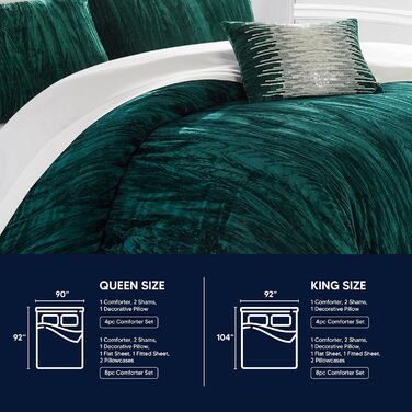 Комплект постільної білизни Chic Home Westmont, 4 частини, темно-синій, Queen
