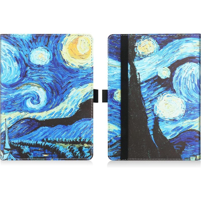 Чохол для eReader 6 дюймів: Kindle, Kobo, Tolino, Pocketbook, Sony. Чохол-підставка з петлею. Зіркове небо