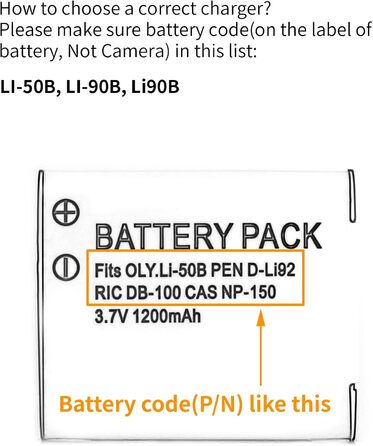 Зарядний пристрій USB LI-50B для камер Olympus (D-750, SH-21, SP-800UZ, SP-810UZ, SP-815UZ, Stylus 1010, 1030SW, SZ-12, SZ-14, Tough TG-2, VR-340, VR-350, XZ-1 та інші)