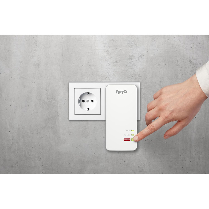 Набір FFRITZ!Powerline 1240 AX WLAN: Powerline Gigabit Wi-Fi 6, точка доступу WLAN, для медіа-трансляції, HD-відео, інтернет-ТБ, 1200 Мбіт/с