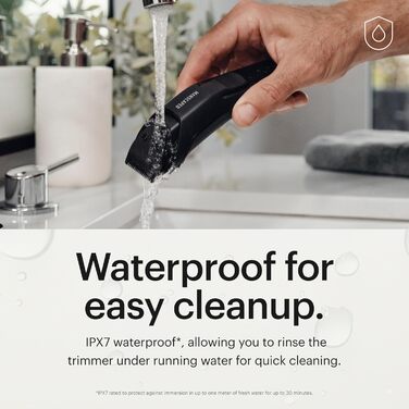 Триммер для бороди та вусів MANSCAPED® The Beard Hedger® Plus: професійний, бездротовий, водонепроникний, з насадками (1-20 мм), USB-C