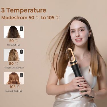 Air Styler 6 в 1: Набір для укладки волосся з фен-щіткою, дифузором та плойкою. Чорний