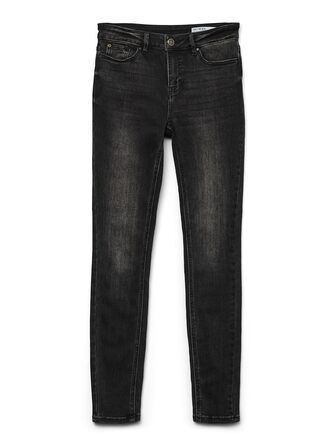 Джинси жіночі VERO MODA Skinny Fit Vmflash Mid Rise, чорний денім, розмір M/30L