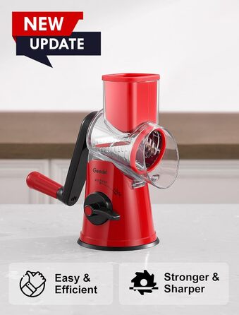 Трока для овочів та сиру з 3 наборами лез, біла (червоно-чорна, 5 лез)