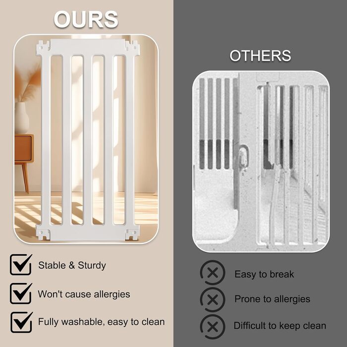 Забіг для собак з дверима, 12 панелей, 65.0 см, для маленьких собак та котів, пластиковий, білий