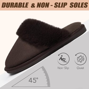 Тапочки домашні жіночі та чоловічі зимові з пам'яттю форми, теплі, м'які, з антиковзанням, зручні, для дому та вулиці (40.5/42 EU, кавового кольору)