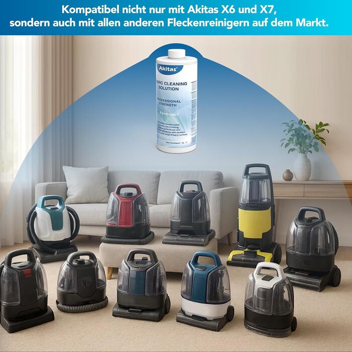 Акіта 600W волого-пилосос для чищення килимів та меблів, 2 баки, самоочищення, для видалення плям від тварин, компактний, портативний