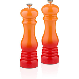 Le Creuset Salt and Pepper Grinder Set, Flame