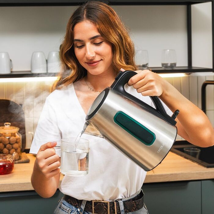 Електричний чайник Cecotec Thermosense 210 Steel, 1.7 л, 2200 Вт, нержавіюча сталь