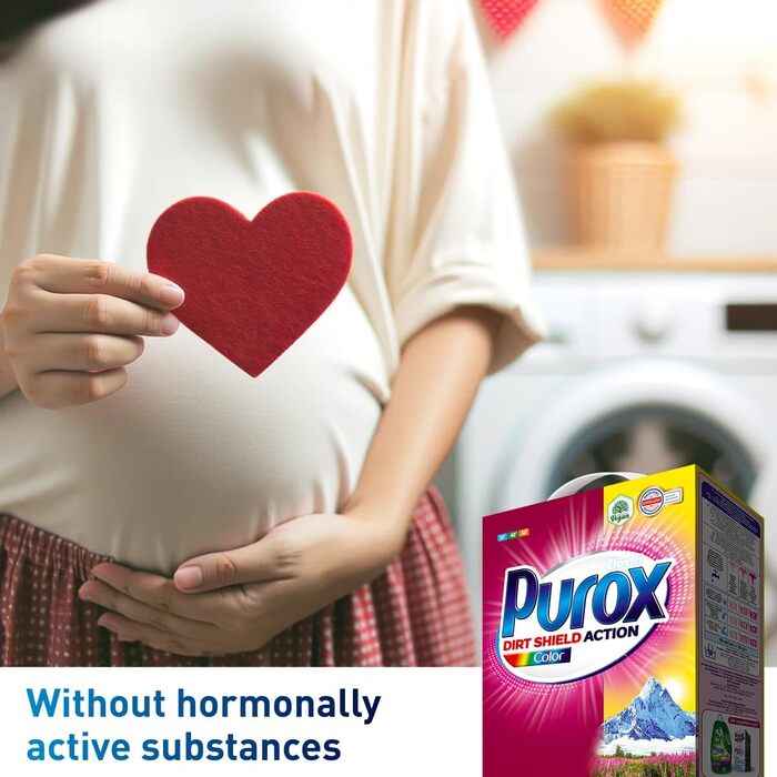 Пральний порошок PUROX Color для кольорових речей, 10 кг, у м'якій упаковці