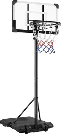 Yaheetech Adjustable Height Basketball Hoop Stand with Wheels - Indoor/Outdoor Basketball System, Water/Sand Fillable Base, 216-246cm