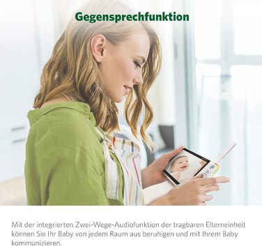 Відеоняня LeapFrog LF2513 без Wi-Fi, IPS LCD екран 2.8 дюйма, поворот та нахил, нічне бачення, 300 метрів, датчик температури, до 12 годин роботи, LF2513 2.8' Video (LF815HD 5' Video)