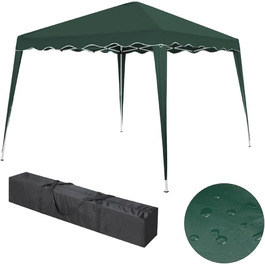 Foldable Pavilion 3x3m incl. Bag | Water-resistant, UV 50+ Protection | Pop-Up Tent, Foldable Pavilion Garden Tent, Party Tent, Capri | Click System Metal Frame (Green)